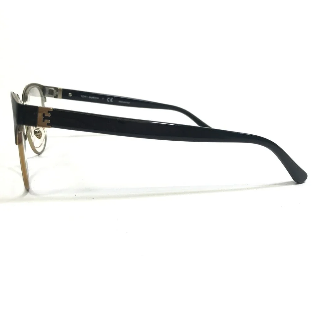 Tory Burch Eyeglasses Frames TY 1054 3100 Shiny Black Gold Round 50-18-140